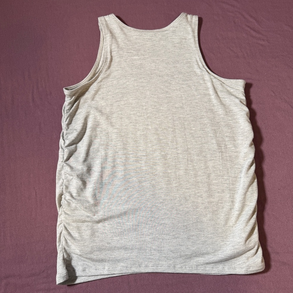 Athleta Girl Double Layer Tank Top Shirt in Light Gray - Size L/12
